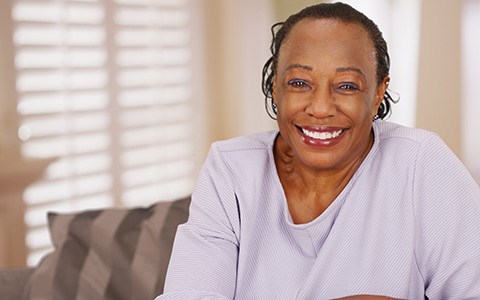 senior woman with healthy smile