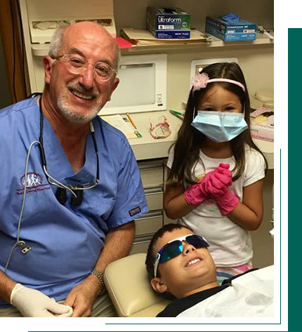 Kids in dental exam room with Newington dentist